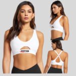Custom sports bra with high-waisted leggings