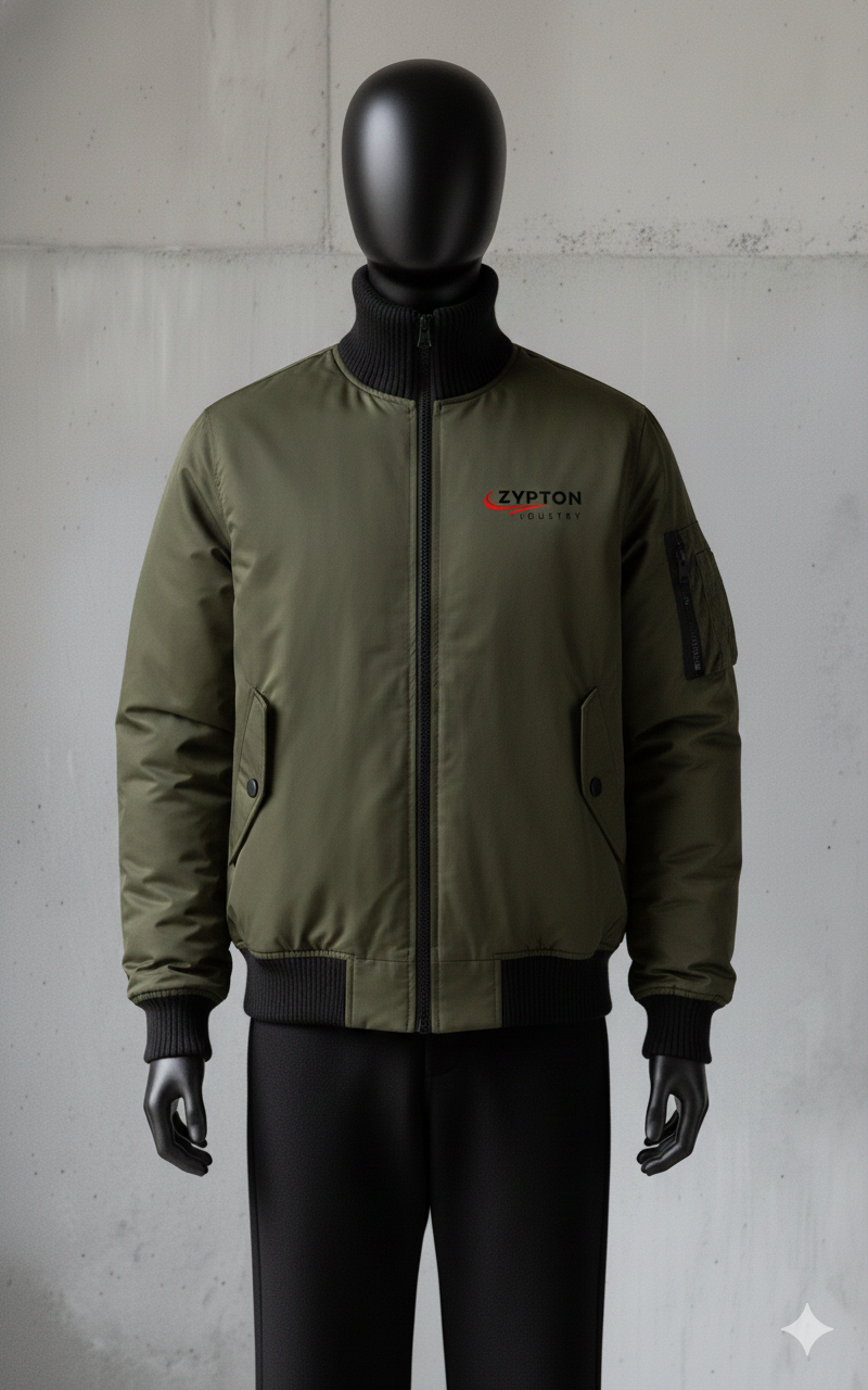 Gemini_Generated_Image_uhhilxuhhilxuhhi Premium MA-1 Flight Bomber Jacket – Water-Resistant Classic Pilot Coat with Utility Pocket & Reversible Lining - Image 1
