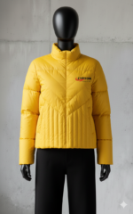 Unisex Winter Puffer Jacket – Water-Resistant Insulated Quilted Coat with Detachable Hood & Fleece-Lined Pockets